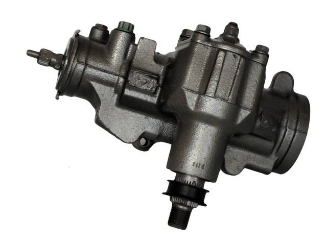 Gearbox Assembly, P/S, Rebuilt, OE-Style, OE-Style, 10:1 Fast Ratio, Cast Iron Gray Finish reproduction