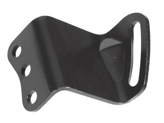 P/S Pump Mount Adjust Bracket, bolts to LH side of pump, black finish, reproduction