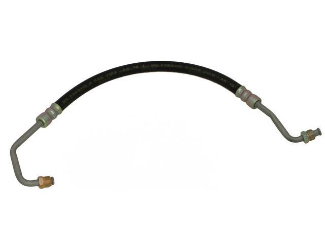 P/S Gear Pressure Hose, Pump to Gear, OE style with correct length, bends and fittings, reproduction