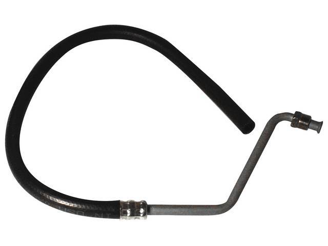 P/S Fluid Return Hose, OE style with correct length, bends and fittings, reproduction