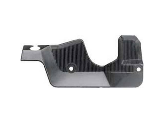 Carpet To Dash Trim Cover, injection molded plastic, black finish, reproduction