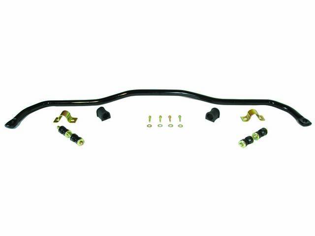 Sway Bar, Front, 1 1/4 Inch O.D., Black Powder Coated Finish, Incl black bushings and mounting hardware