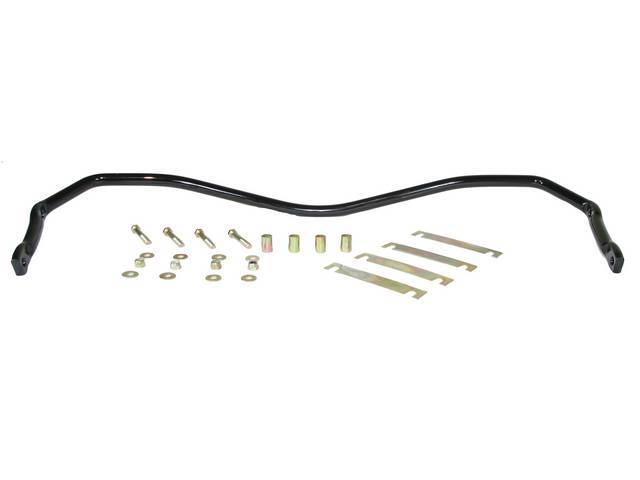 SWAY BAR, Rear, 1 Inch O.D., Black Powder Coated Finish, Incl black bushings and mounting hardware ** Read all fits information **