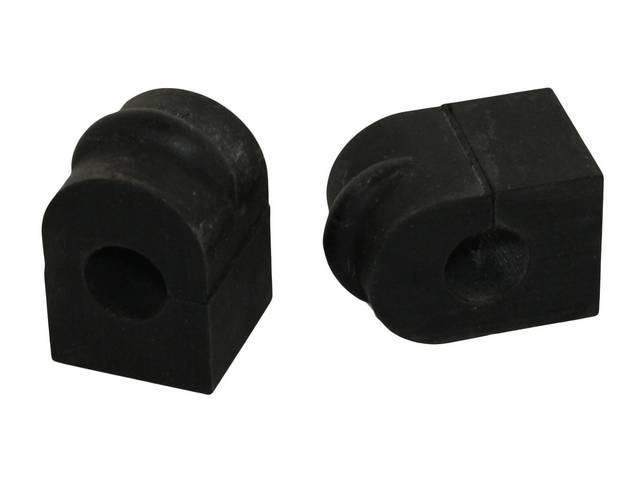 Sway Bar Mount Bushing Set, Rubber w/ Ridge, fits 11/16 Inch O.D. Sway Bar, OE Design reproduction