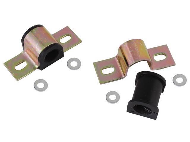 Sway Bar Mount Bracket and Bushing Kit, 1 Inch O.D., Black Urethane, Universal Design