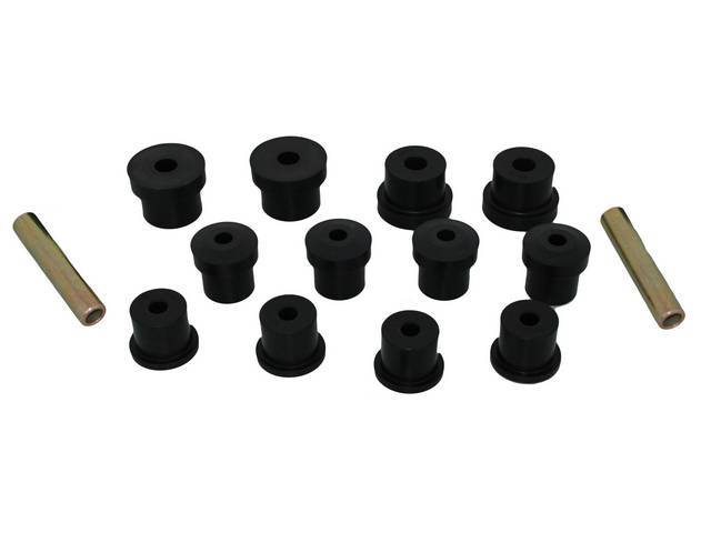 Mono-Leaf Spring Bushing Kit, Polyurethane, Black, 12 pieces, Energy Suspension,