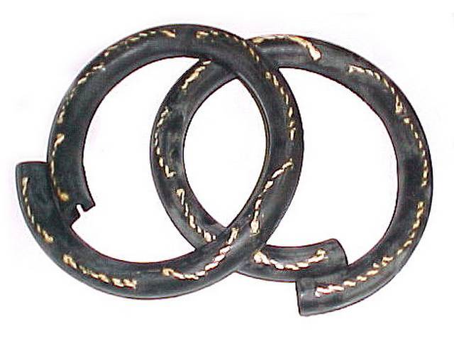 Rear Coil Spring Insulator Set, Upper, mounts into frame, rubber w/ impregnated cord, OE Design reproduction