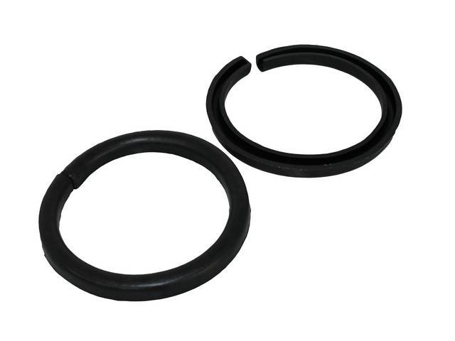 INSULATOR SET, Rear Coil Spring, Upper, mounts into frame, rubber w/o imprenated cord, Replacement Style Repro** See C-7545-110A for OE Correct Repro **