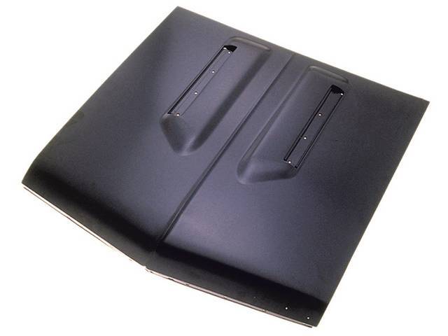 Steel Super Sport Hood W/ Twin Ornament Locations, EDP-coated reproduction