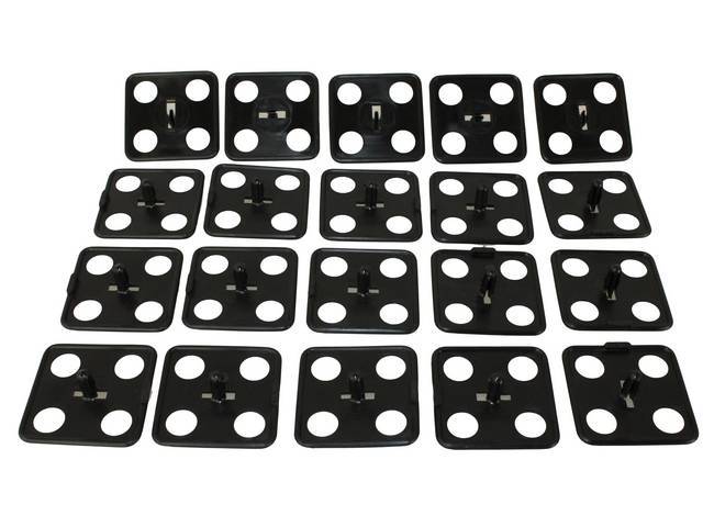 Hood Insulation Retainer Set, 2 Inch Square Push-In, repro