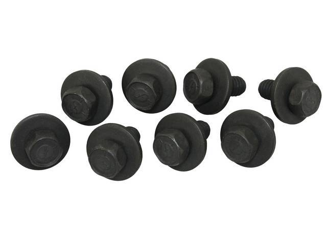 Hood And Hood Hinges Fastener Kit, 8-pc, OE Correct AMK Products reproduction