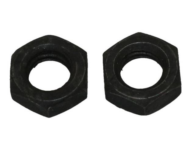 Rear Hood Level Kit, 2-pc Jam Nuts only, OE Correct AMK Products reproduction for (70-72)