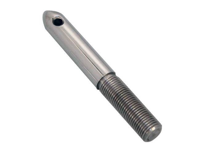Hood Front Hold Down Pin Stud, high polished stainless steel, reproduction