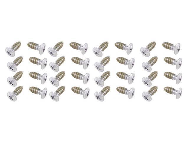 Wheel Opening Moldings Fastener Kit, 32-pc, OE Correct AMK Products reproduction