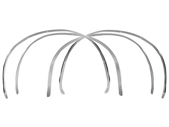 Wheelhouse Molding Kit, Front and Rear, (4), incl screws, reproduction