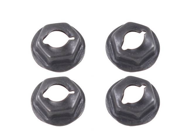 Fender Nameplate Fastener Kit, *V Flag*, 4-pc, OE Correct AMK Products reproduction