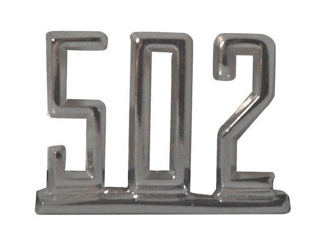 *502* Front Fender Emblem, Chrome, reproduction