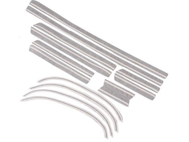 Black Deluxe "SS" Stripe Kit, 14-piece kit for (67 Chevelle)