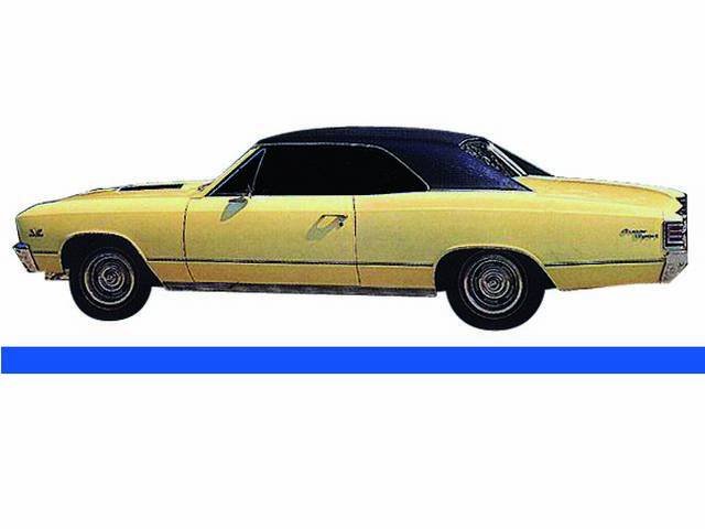 Blue "SS" Stripe Kit, 10-piece kit for (67 Chevelle)
