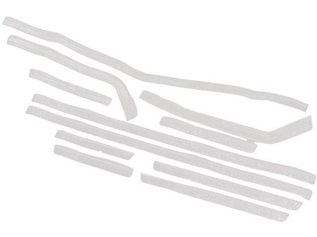 White "SS" Stripe Kit, 11-piece kit for (68 El Camino)