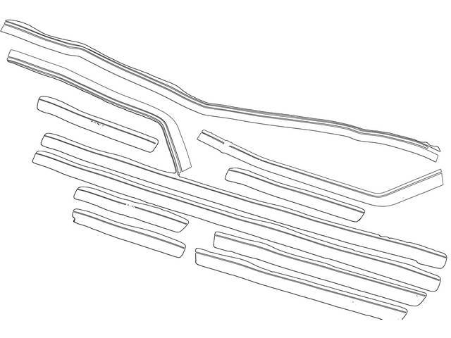 White "SS" Stripe Kit, 11-piece kit for (68 Chevelle)