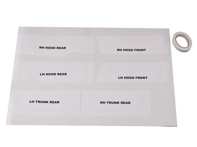 Chevelle Super Sport Hood / Trunk Stencil Kit