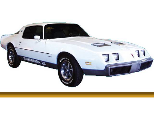 STRIPE, NAME AND BIRD KIT, Formula, Light Gold / Medium Gold / Dark Gold Kit W/ White Door Decals
