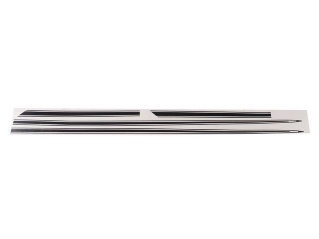 PARTIAL STRIPE KIT, *SS*, Black, Incl RH and LH fender rear stripes and door stripes, Repro