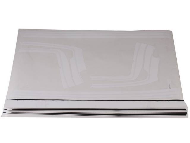 STENCIL / STRIPE KIT, *SS Hockey Stick*, Black, Incl RH and LH fender stencils, fender rear stencils and door stripes, squeegee and instructions, Repro