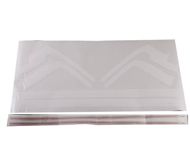 STENCIL / STRIPE KIT, *SS Hockey Stick*, Red, Incl RH and LH fender stencils, fender rear stencils and door stripes, squeegee and instructions, Repro