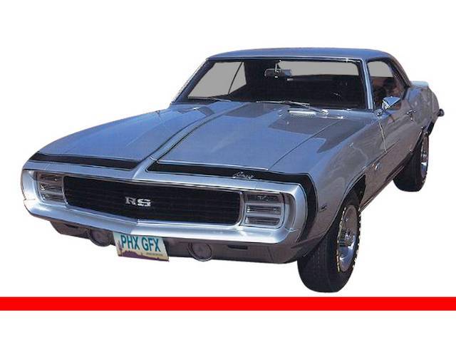 STENCIL / STRIPE KIT, DX1 option, Red, Incl RH and LH header panel stencils, fender stencils and hood stripes, squeegee and instructions, Repro
