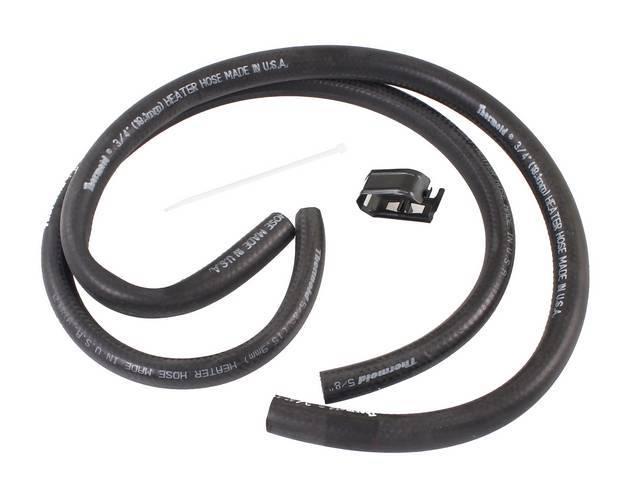 HOSE KIT, Heater Core, Incl 39 inches of 5/8 inch diameter hose, 39 inches of 3/4 inch diameter hose and wheelhouse bracket (p/n C-8853-2A), Repro