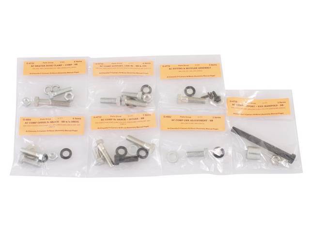 A/C Components to Engine Fastener Kit, 36-pc, OE Correct AMK Products reproduction