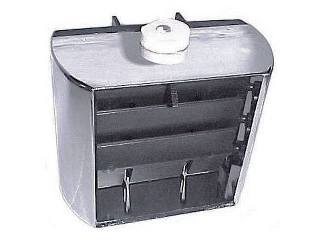Dash Air Side Outlet Deflector, chrome outer with black flaps, Repro