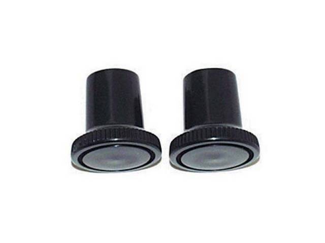 Vent Pull Control Knob Set, Black, 7/8 Inch O.D., (2), US-made OE Correct GM Licensed Reproduction