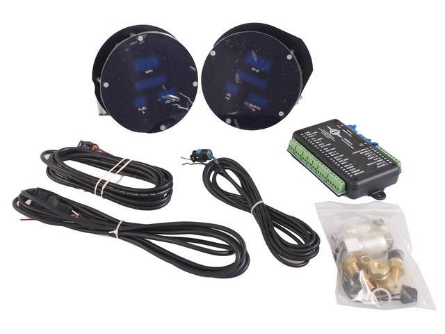 INSTRUMENTATION, Digital, blue lighting, incl new repro housing (use w/ stock carrier assy (not incl), Dakota Digital