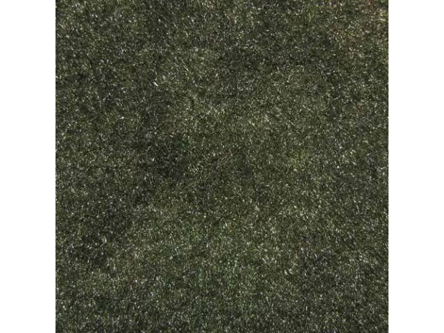 Dark Green 2-Piece Nylon Cut Pile Molded Carpet Set (A/T or column shift M/T) with Standard Jute Padding and Backing
