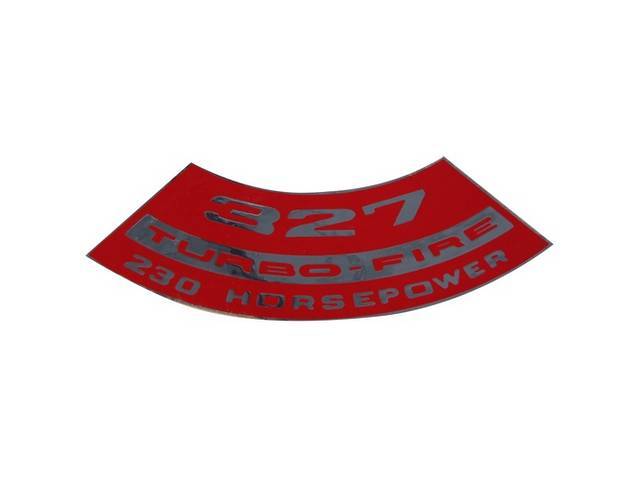 Air Cleaner Decal, 327 TURBO-FIRE 230 HP