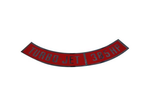 Air Cleaner Decal, TURBOJET 385 HP