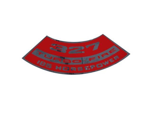 Air Cleaner Decal, 327 TURBO-FIRE 185 HP