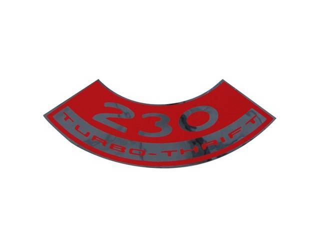 Air Cleaner Decal, 230 TURBO-THRIFT