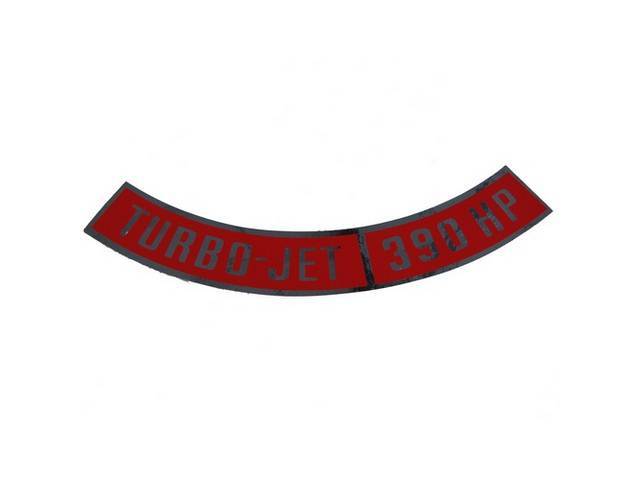 Air Cleaner Decal, TURBOJET 390 HP