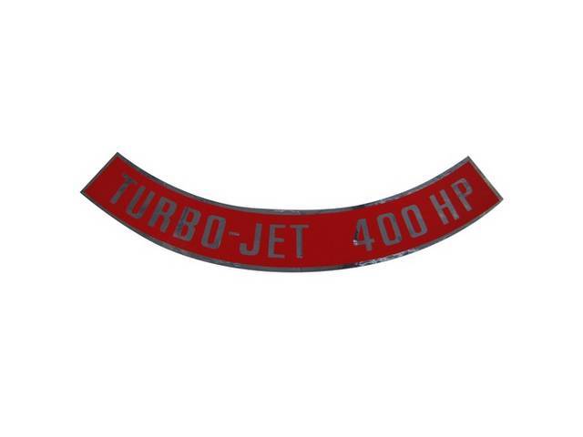 Air Cleaner Decal, TURBOJET 400 HP