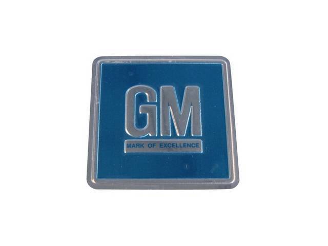 GM Mark of Excellence Metal Plate, Aqua,GM Licensed reproduction
