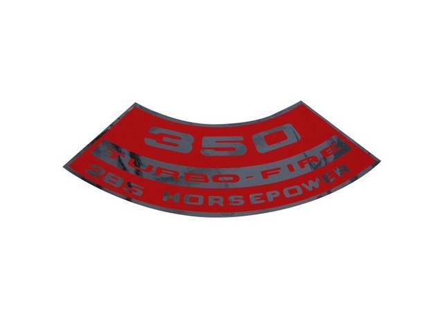 Air Cleaner Decal, 350 TURBO-FIRE 285 HP