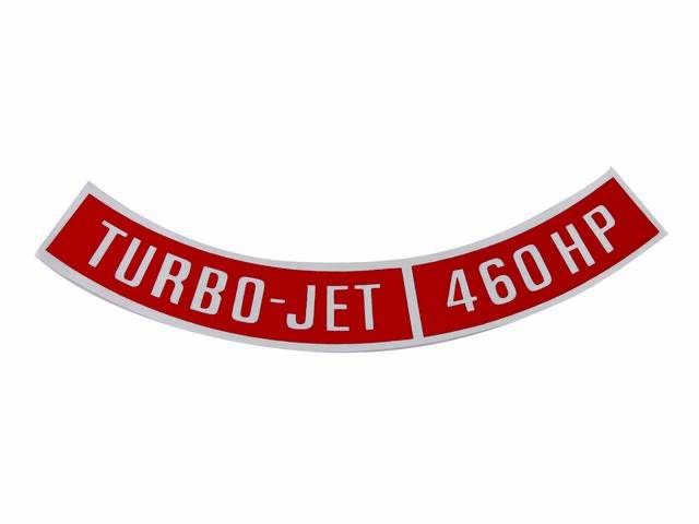 Air Cleaner Decal, TURBOJET 460 HP