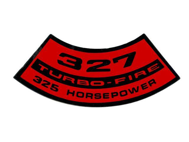 Air Cleaner Decal, 327, 325 HP, reproduction