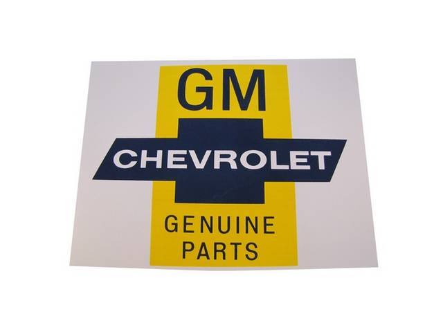 *GM CHEVROLET GENUINE PARTS* Decal, 8 Inch Square