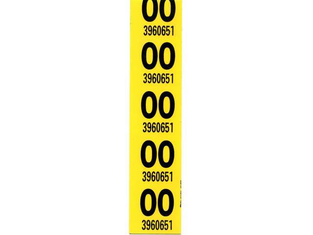 Rear Coil Spring Decal, * OO 3960651 *, reproduction