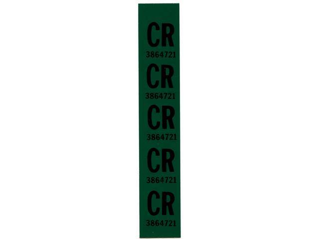 Rear Coil Spring Decal, * BY 3870488 *, reproduction